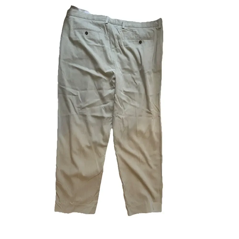 Tommy Bahama New St. Thomas Relaxed Double-Pleat Pants In Abby Stone Size 42x32